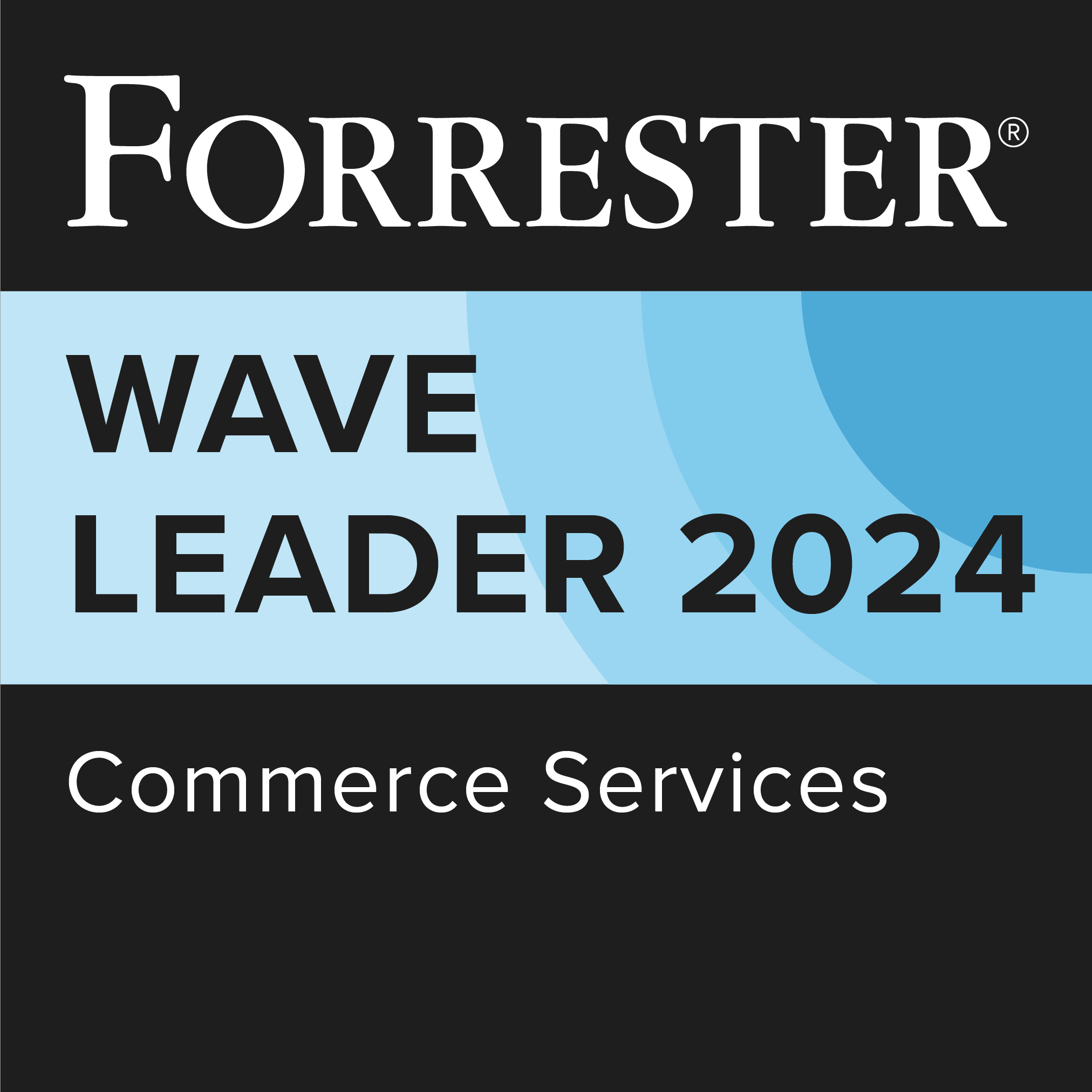 Tile announcing WPP as Wave Leader 2024 for Forrester Commerce Services